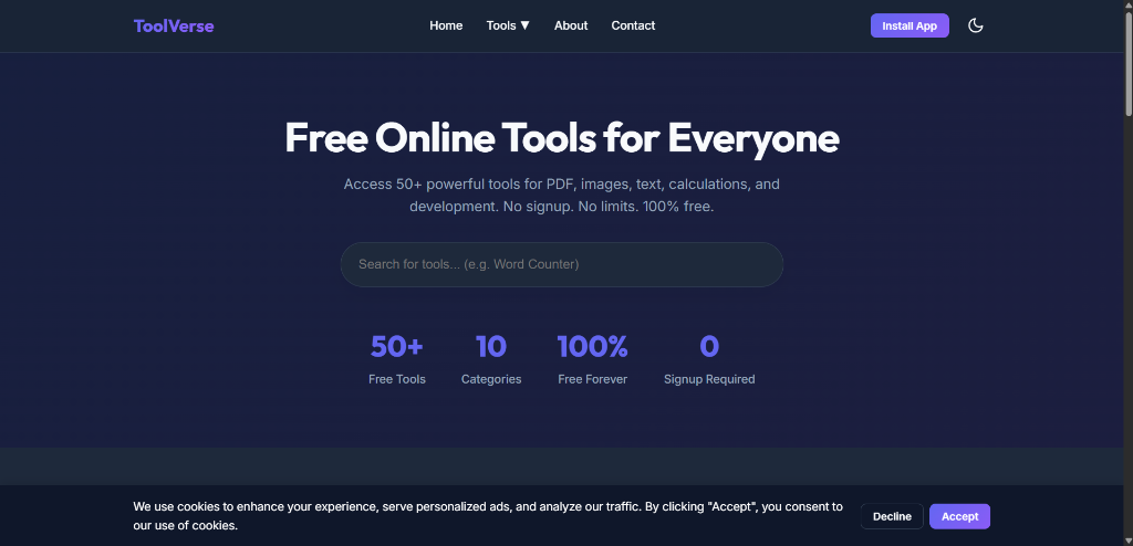 ToolVerse Progressive Web App