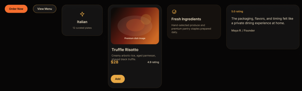 Velora Bites luxury web design